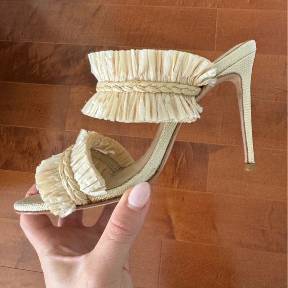 House of Harlow 1960 x Revolve Frayed Raffia Heel - Picture 7 of 8